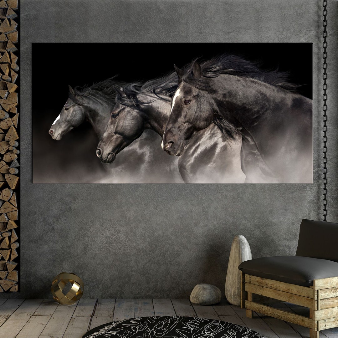 Running Horses Wall Art Horse Canvas Horse Wall Art Horse Print, Horse