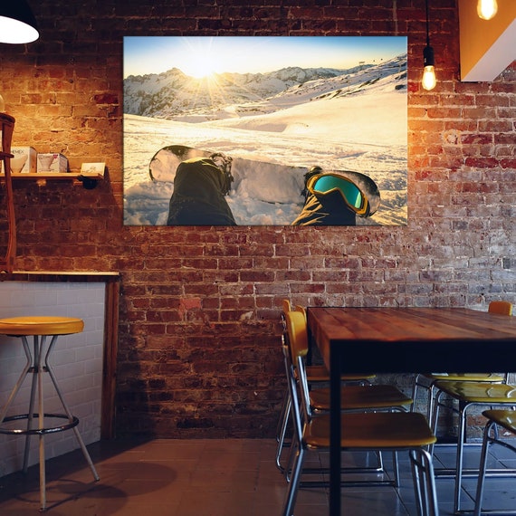 Relax moment Snowboard print Cool wall art Winter wall art Snowboard wall art Ski wall art Living room decor Restroom decor Framed wall art
