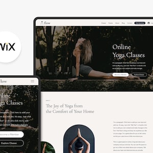 Wix Website Template for Yoga Instructor and Wellness Studio | Yoga Website Template | Website Design | Wellness Website | Meditation | Flow