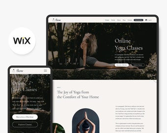 Wix Website Template für Yoga Instructor und Wellness Studio | Yoga Website Template | Website-Design | Wellness Webseite | Meditation | Fluss