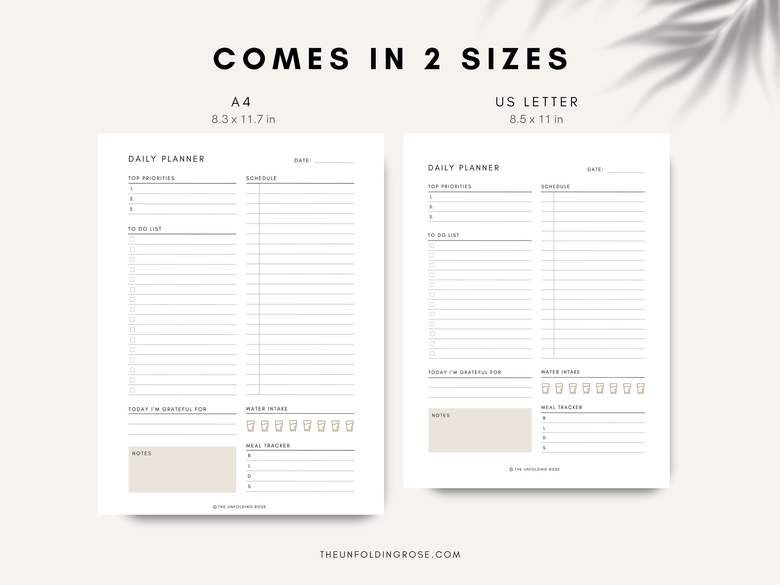 Daily Planner Printable | Productivity Planner | Daily to Do List ...