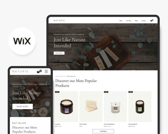 Wix eCommerce Website Template for Candle and Soap Store | Candle Website Design | Wix Candle Website | Online Wix Candle Shop | Naturis