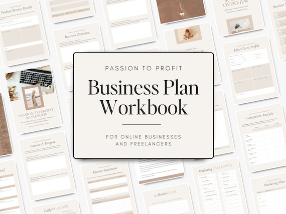 Start a Business Workbook | Business Startup Toolkit | Digital Business Plan Template | Business Planner Fillable PDF | Passion to Profit