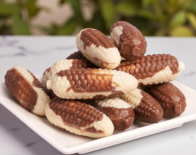 Corn Cob Shaped Chocolate Treat: Cocoa Filled Gourmet Snack