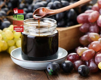 100% Natural Grape Molasses - No Additives, Rich in Iron, Potassium, & Calcium, Perfect Natural Sugar Substitute