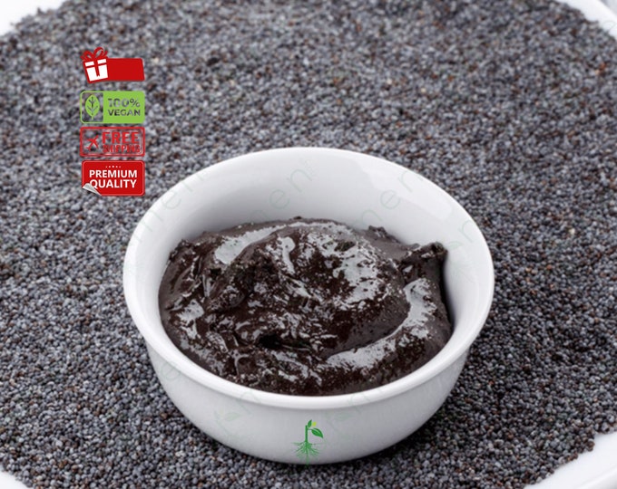 Blue Poppy Seed Paste, Slightly Sweet Nutritious Spread, Ideal for Bread & Baking, Vegan Gluten-Free Food Gift