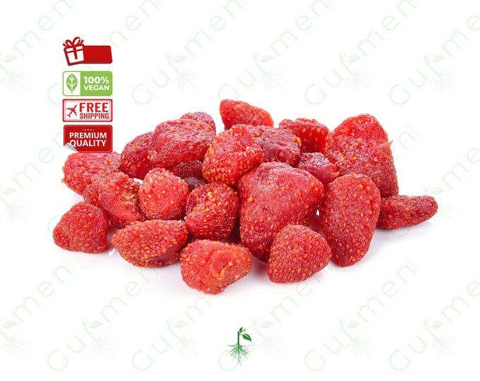Organic Dried Strawberries - Pure, Nutritious Snack, Boost Energy with Antioxidants, Great for Foodies & Fitness Enthusiasts Gift