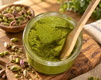 Turkish Pistachio Spread, No-Additive Antep Pistachio Paste for Breakfast & Desserts
