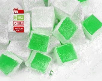 Mint Flavored Turkish Delight, Customizable Coating, Ideal for Special Occasions, Memorable Gift