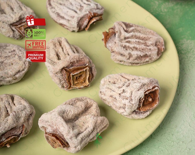 Sun-Dried Whole Persimmons: Sweet - Nutritious Snack, Vegan & Gluten-Free, Healthy Gourmet Gift