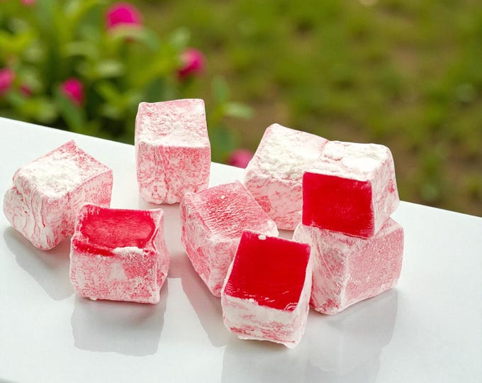 Classic Turkish Delight with Real Pomegranate Taste - Pomegranate Flavor Candy