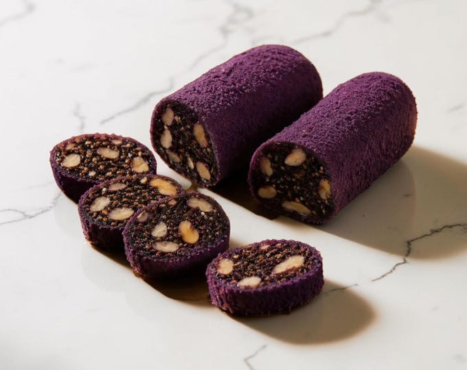 Blackberry Turkish Delight with Hazelnut Pieces, Purple Delight