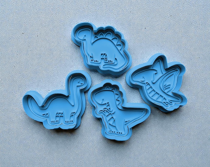 Dinosaur Shaped Cookie Cutter – Kids Baking Fun 4 pcs.