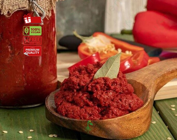 Traditional Hatay Hot Pepper Paste, Natural - Fresh, Spice Up Your Meals, Chef's Choice, Culinary Gift