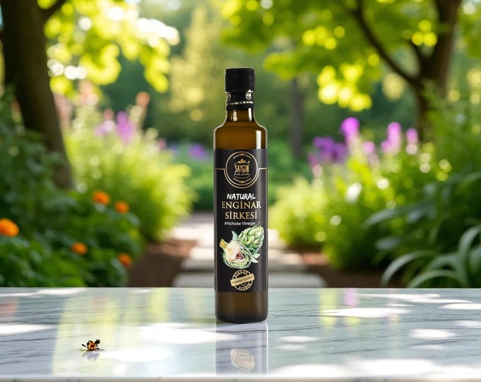 Organic Artichoke Vinegar, Raw Fermented Herbal Tonic for Digestive & Liver Health, Small‑Batch Craft Vinegar, 500 ml.