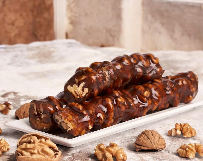 Premium Walnut Churchkhela - Traditional Georgian Sweet, Nutritious Snack for Walnut Lovers, Perfect Foodie Gift