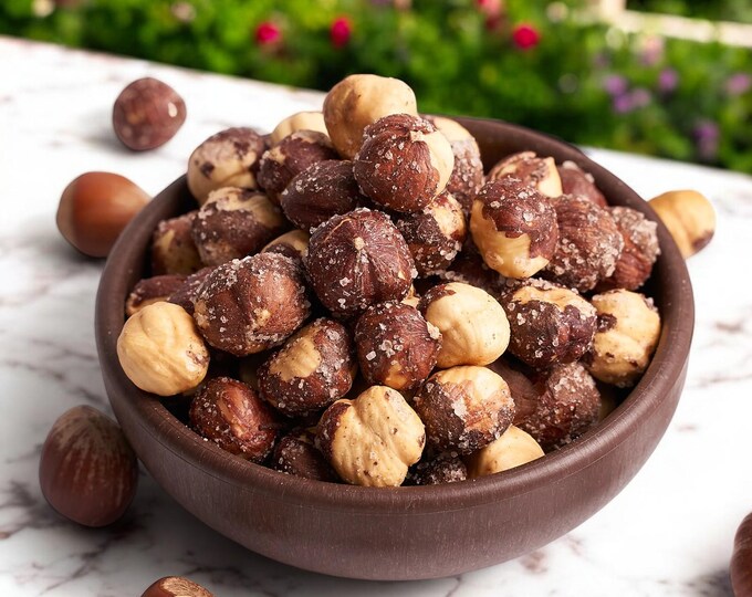 Freshly Roasted Salted Hazelnuts, Savory Snack for Gifting or Everyday Enjoyment