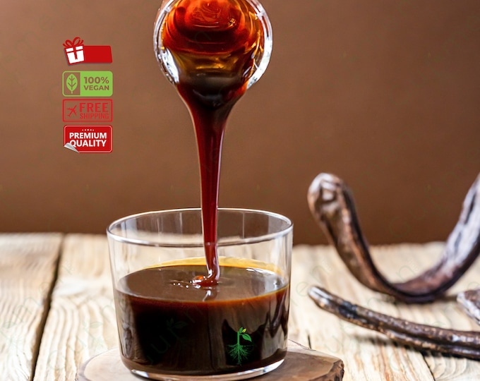 Pure Carob Molasses - Mediterranean Superfood Packed with Vitamins & Minerals - Perfect Healthy Sweetener for Breakfast, Snacks