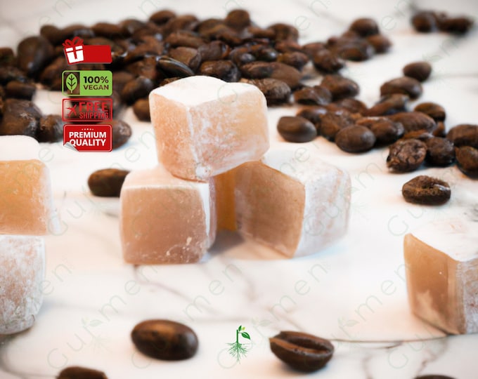 Customizable Coffee Flavored Turkish Delight, Sweet Snack with Natural Ingredients for Coffee Lovers, Ideal for Coffee Breaks