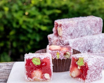 Premium Pistachio & Pomegranate Turkish Delight – Exquisite Gourmet Treat for Special Occasions and Daily Indulgence