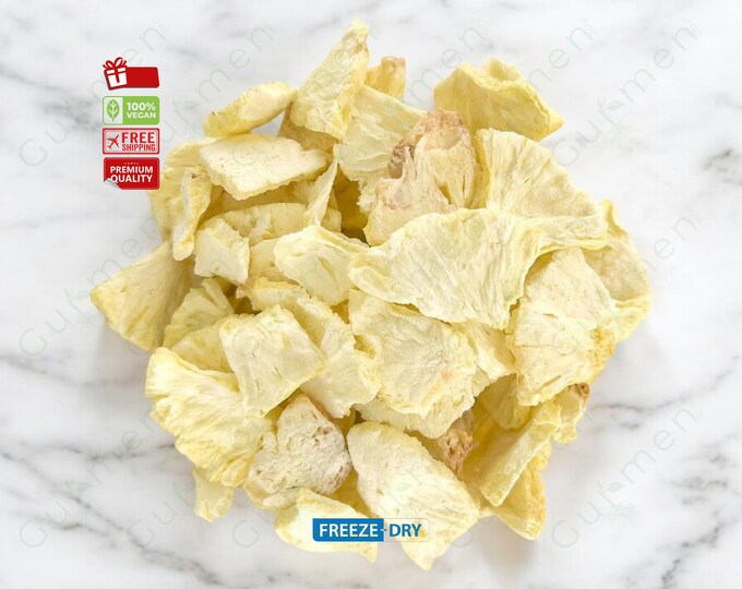 Crispy Freeze-Dried Pineapple, Perfect for Baking & Snacking, Gluten-Free Treat