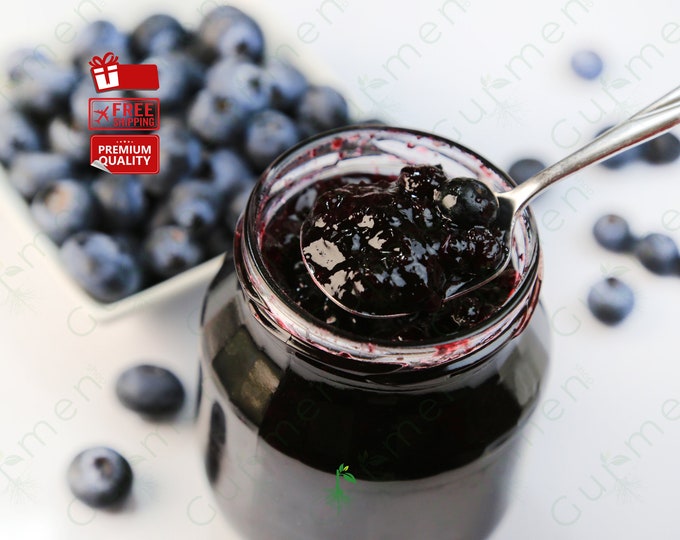 Sugar-Free Blueberry Jam, Stevia-Sweetened Delicacy, Perfect for Breakfast, Snacks & Desserts, Thoughtful Gift Idea
