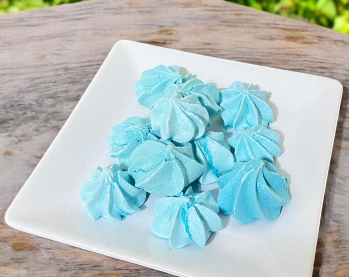 Premium Blueberry Meringues, Light and Crispy Treats for Special Celebrations or Everyday Snacks