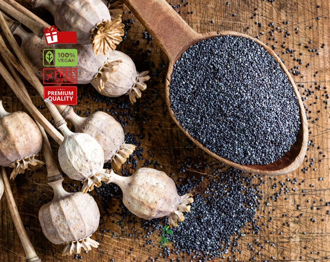 Premium Blue Poppy Seeds, Authentic Turkish Ingredient for Baking, Pastries, Salads, and More, Perfect Culinary Gift