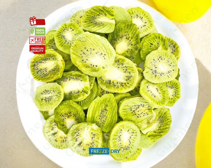 Freeze-Dried Kiwi Slices, Crispy Healthy Snack for Smoothies - Desserts, Natural Gift for Foodies & Wellness Lovers