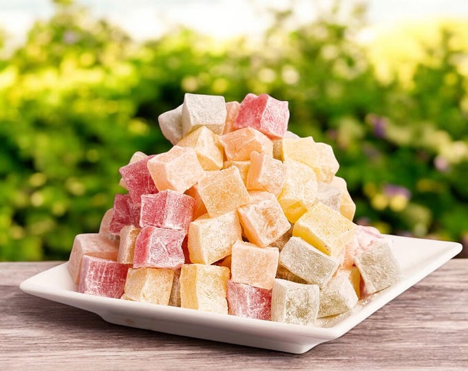 Powdered Mixed Turkish Delight Candy – Sweet and Nostalgic Treat for All Occasions