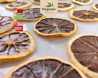 Dried Lemon Slices, Suitable for Ornamental and Food Use, No Sugar Additive, Vegan, High Quality Guaranteed