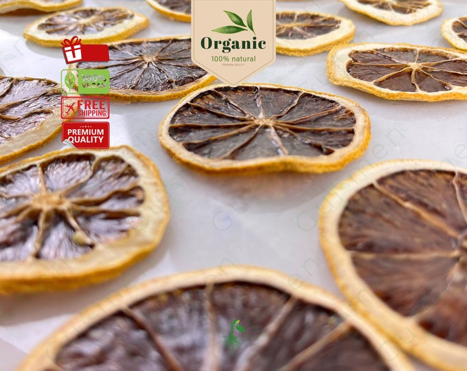 Dried Lemon Slices, Suitable for Ornamental and Food Use, No Sugar Additive, Vegan, High Quality Guaranteed