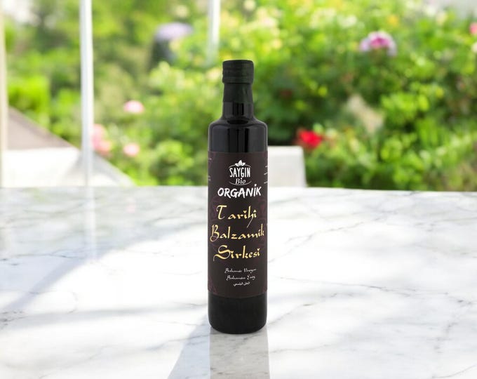 Traditional Organic Balsamic Vinegar Tonic 500 ml, Fermented Probiotic Drink with Complex Fruity-Tart Notes & Health Benefits