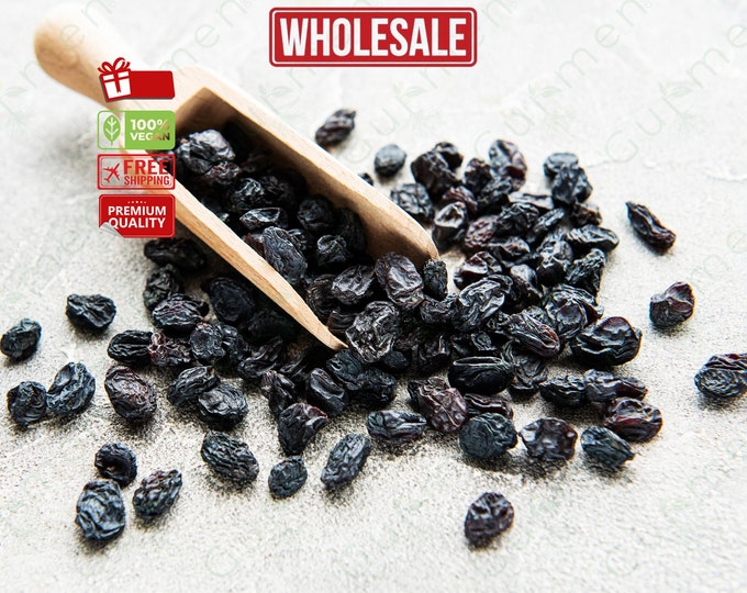 Seedless Black Dried Grapes - Wholesale 5 kg.+, Natural, Rich Flavor, Traditional Drying, Healthy Snack