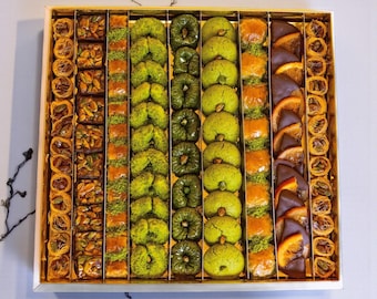 Mixed Sweets Box – Pistachio Baklava and Chocolate Slices