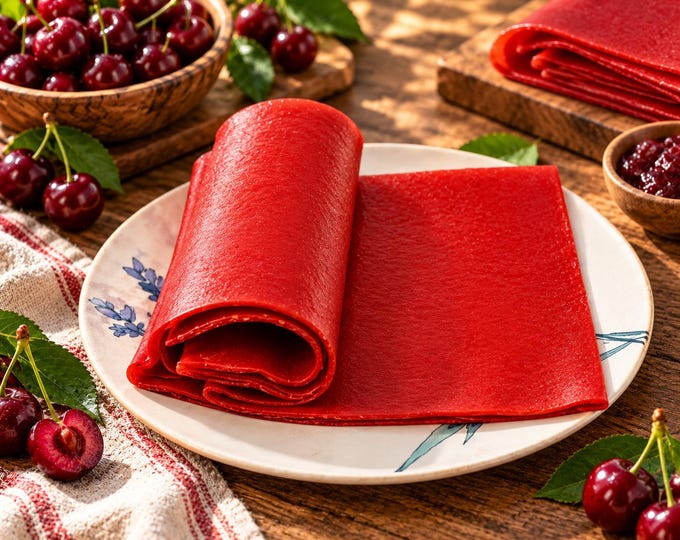Sour Cherry Fruit Leather, Turkish Pestil, Traditional Fruit Snack