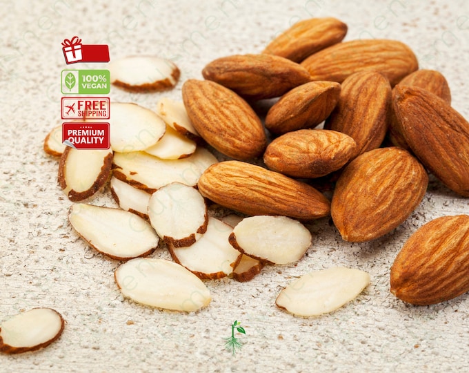 Premium Raw Almonds - Additive-Free, High-Quality Snack, Vegan, Paleo Friendly & Healthy Gift for Fitness Enthusiasts