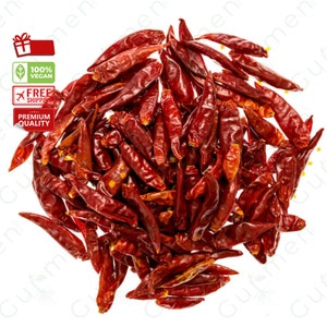 Organic Dried Hot Peppers - Homegrown, Traditionally Dried, Pure Spice, Gourmet Flavor, Handcrafted Quality, Perfect for Cooking