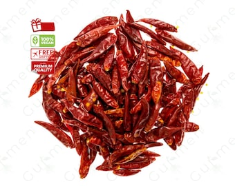 Organic Dried Hot Peppers - Homegrown, Traditionally Dried, Pure Spice, Gourmet Flavor, Handcrafted Quality, Perfect for Cooking