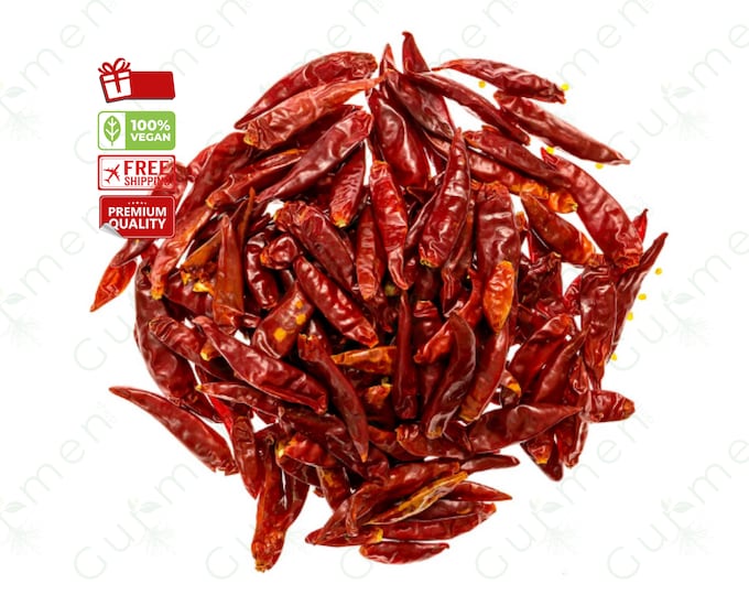 Organic Dried Hot Peppers - Homegrown, Traditionally Dried, Pure Spice, Gourmet Flavor, Handcrafted Quality, Perfect for Cooking