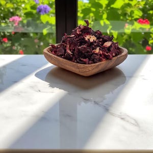 Dried Pomegranate Flower Petals: Edible Hibiscus Tea Blend Ingredient