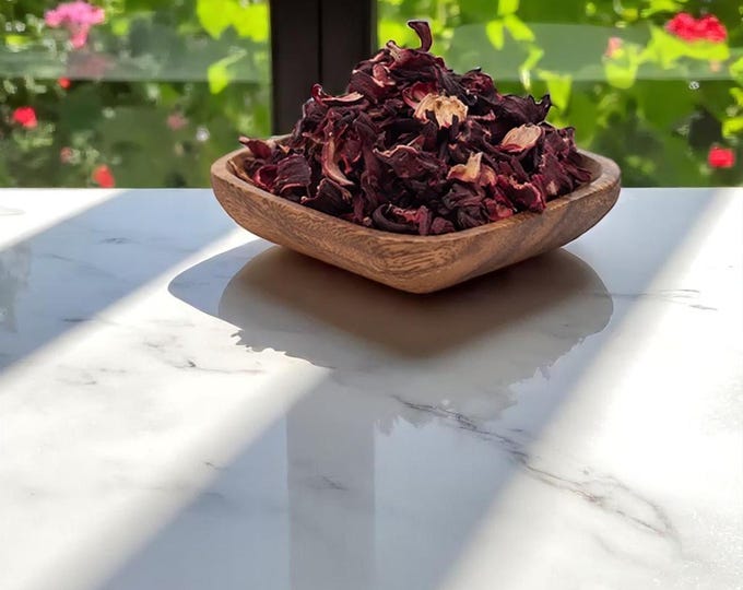 Dried Pomegranate Flower Petals, Hibiskus, Edible Botanical Tea Ingredient for Gourmet Blends & Floral Infusions, Organic Herbal Gift