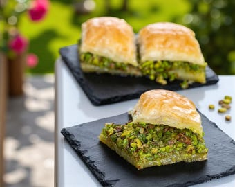 Classic Pistachio Baklava, Handmade Traditional Sweet Layers with Premium Nuts & Syrup, Gift-Ready Dessert Box