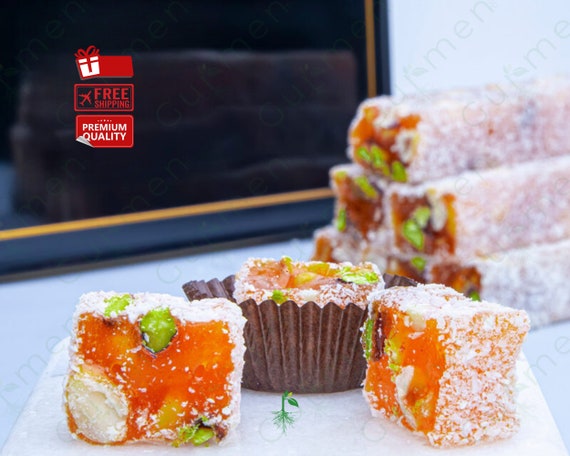 Handcrafted Orange & Hazelnut Turkish Delight - Unique Flavor Experience, Ideal Confectionery Gift for Special Occasions