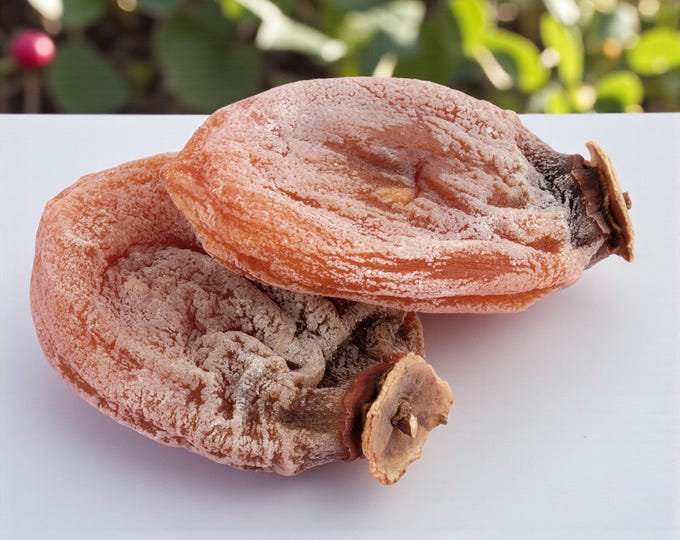 New Season Japanese Fruit Kaki, Dried Whole Persimmon, Hoshigaki, Medium Size