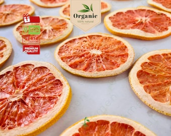 Dried Grapefruit Slices All-Natural and Additive-Free, Vegan, Dried Fruit, Grapefruit Chips
