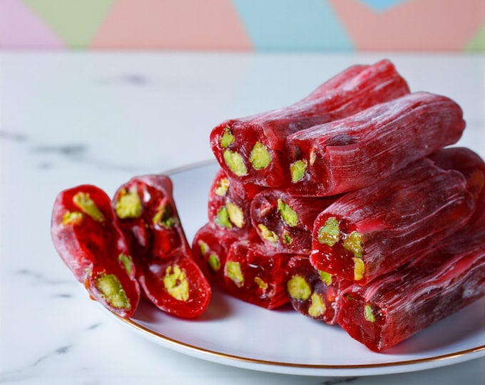 Pomegranate Pistachio Turkish Delight: Gourmet Exotic Treat