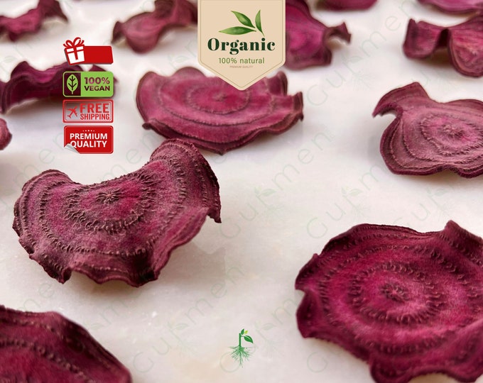 Crunchy Red Beet Root - Support Liver Detox and Improved Skin Health, No Sugar Additive, Vegan, Red Beet Root Chips