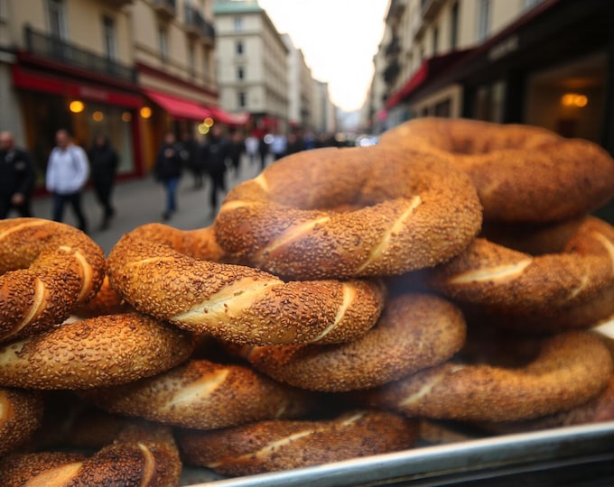 Authentic Turkish Simit – Crunchy Breakfast Classic Bagel - Taste of Istanbul – Artisan Sesame-Covered Simit