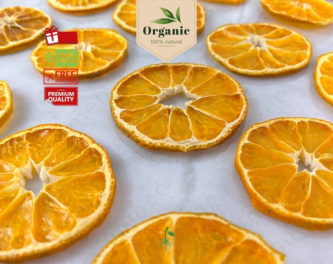 Dried Tangerine Slices for the Perfect Balance of Sweet and Sour, Tangerine Chips, No Sugar Additive, Vegan, Dried Fruit
